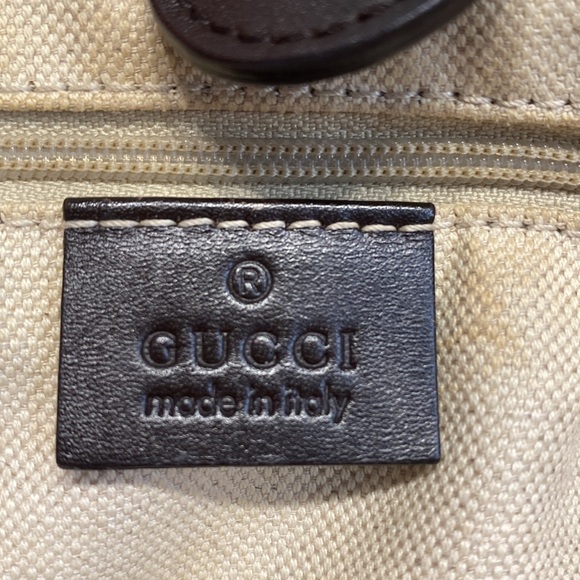 Gucci Sukey Shoulder Large Tote Bag GG Canvas Leather Dark Brown - Picture 4 of 17